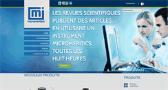 Desktop Screenshot of micromeritics.fr