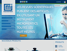 Tablet Screenshot of micromeritics.fr
